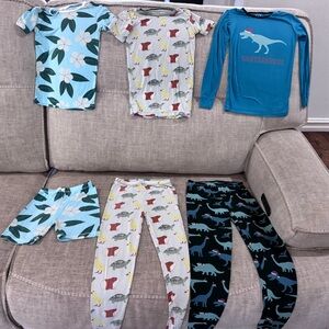 Dinosaur and Floral Kids Pajama Set